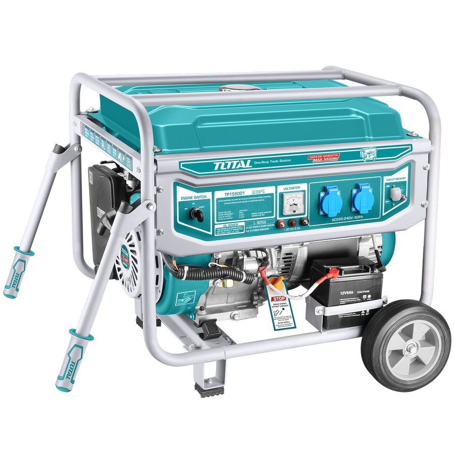 Бензиновий електрогенератор Total TP155001, 1 фаза (220-240В) 5,0 кВт